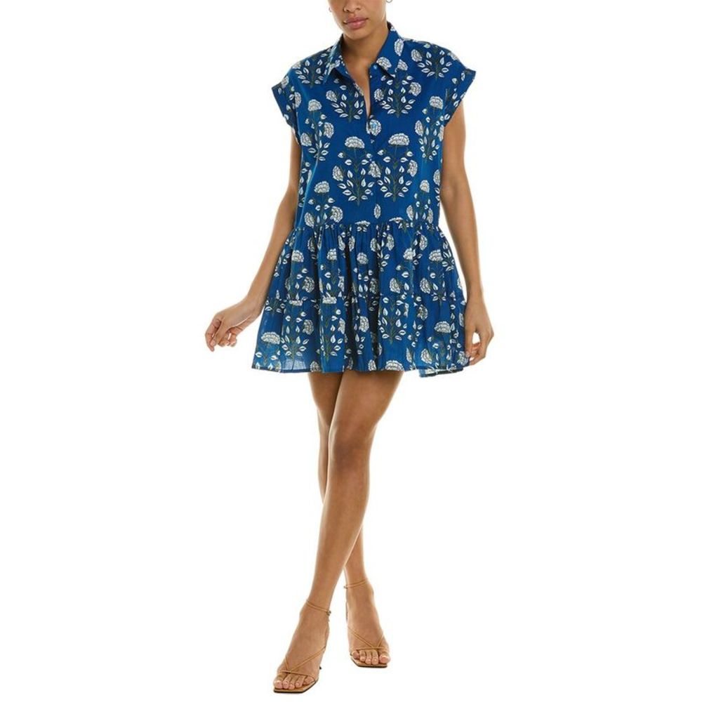 Ro's Garden Womens  Morgana Shirtdress, Blue